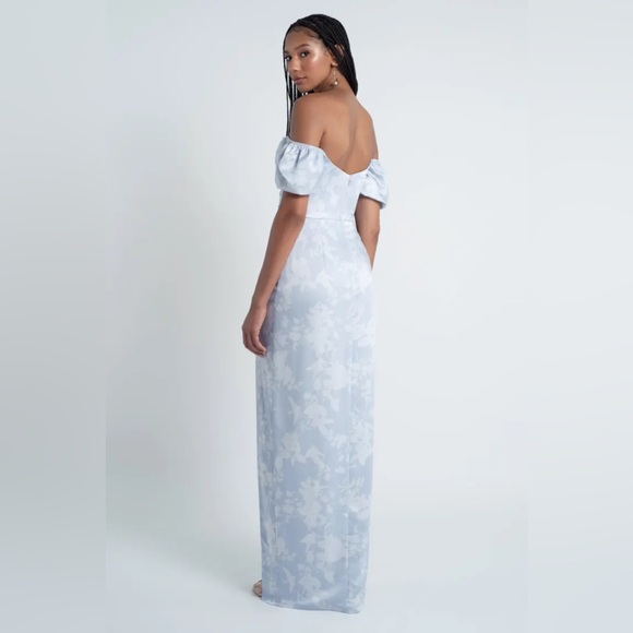 NEW - JENNY YOO - BLAKELY FLORAL DRESS - WHISPER BLUE - SIZE 10 - Picture 2 of 4